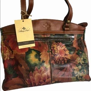 SOLD— Patricia Nash Poppy Leather Shoulder Bag